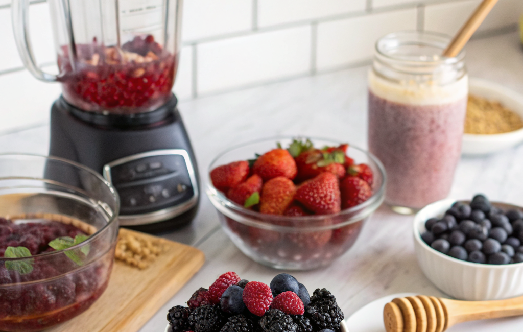 How to Prepare a Berry Smoothie with HoneyIngredients